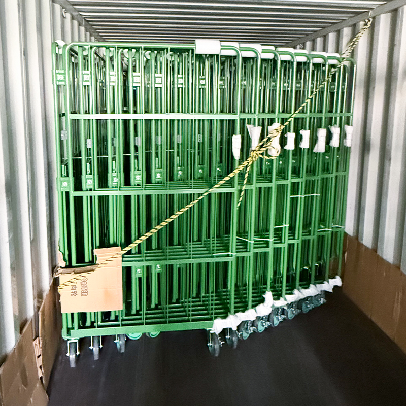 L型可折叠式防撞笼推车
